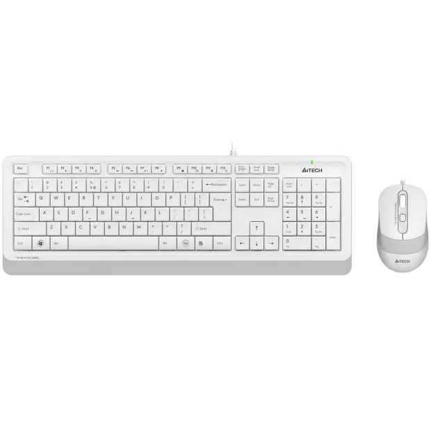 Комплект клавиатура + мышь A4Tech Fstyler F1010 (белый/серый)